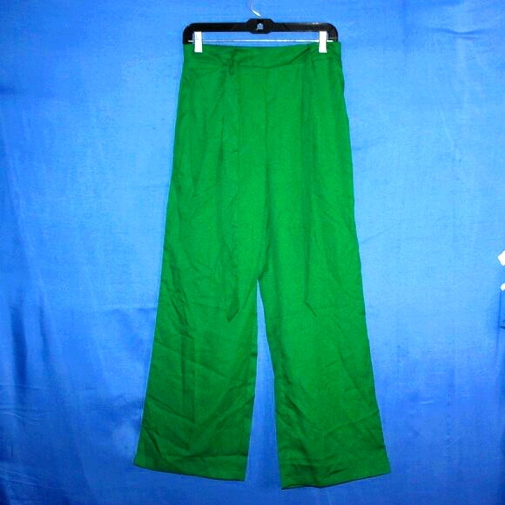 Wide Leg Pants Green Medium